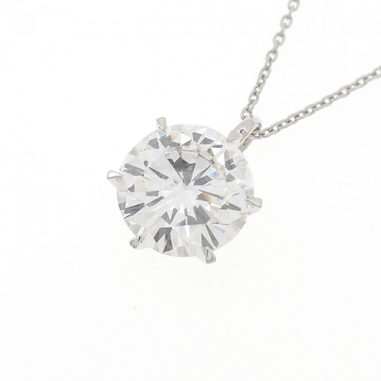 【リメイク】PT900/PT850 ダイヤモンド ネックレス 5.018CT G SI1 Fair