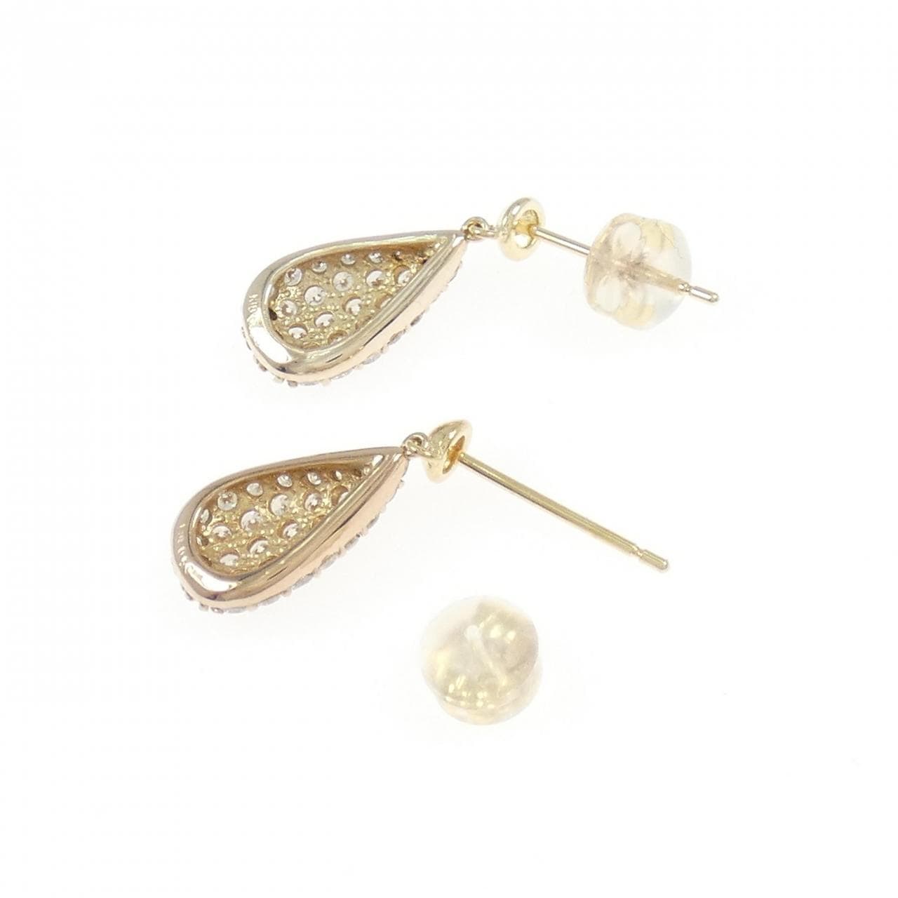 K18PG/K18YG ダイヤモンド ピアス 1.00CT
