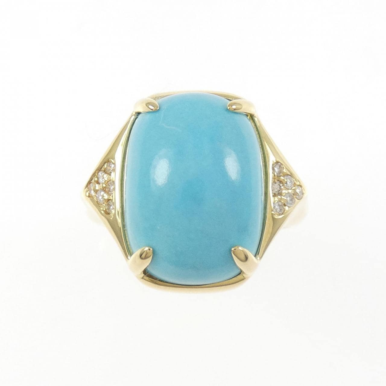K18YG ターコイズ リング 9.12CT