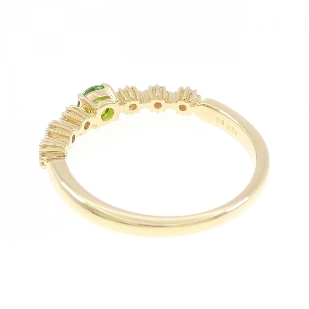 K18YG デマントイドガーネット リング 0.25CT