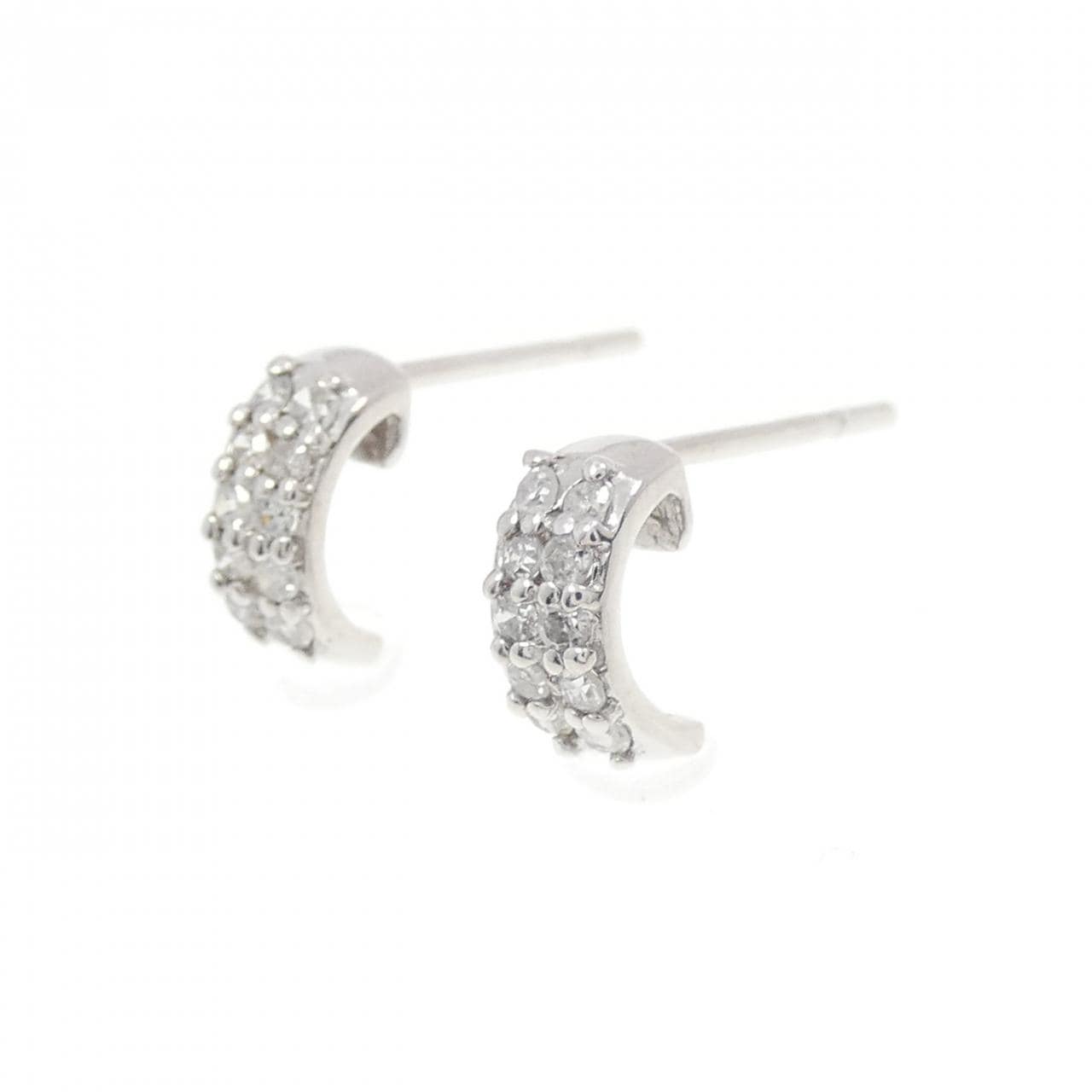 K14WG ダイヤモンド ピアス 0.10CT