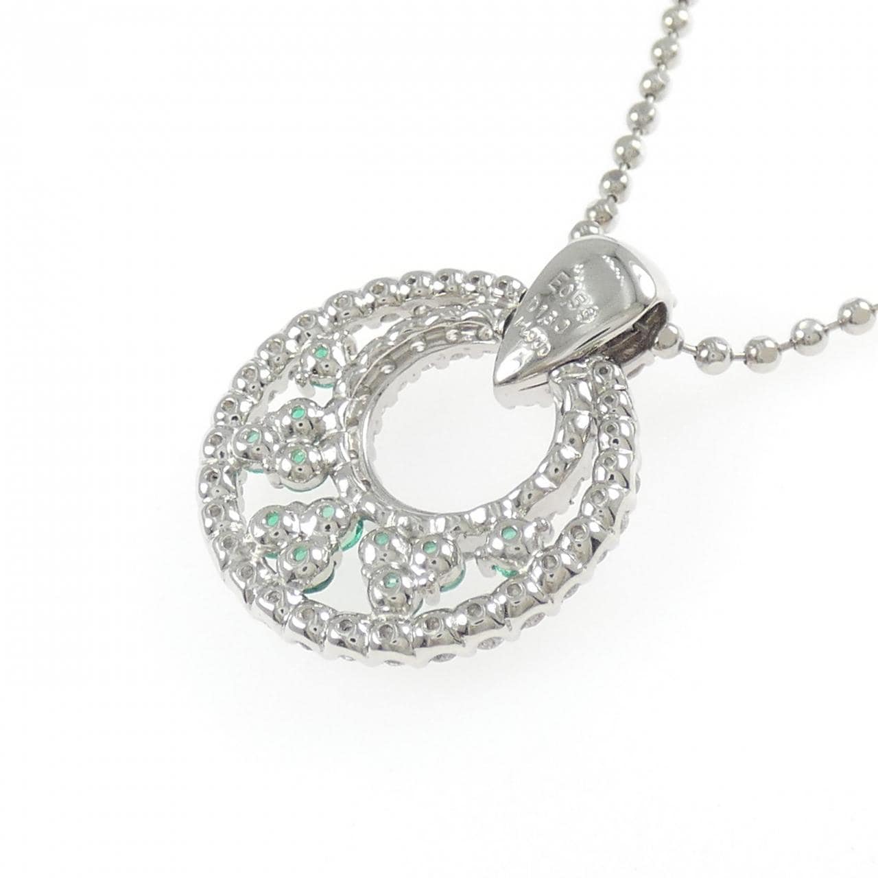 PT900/PT850 エメラルド ネックレス 0.53CT