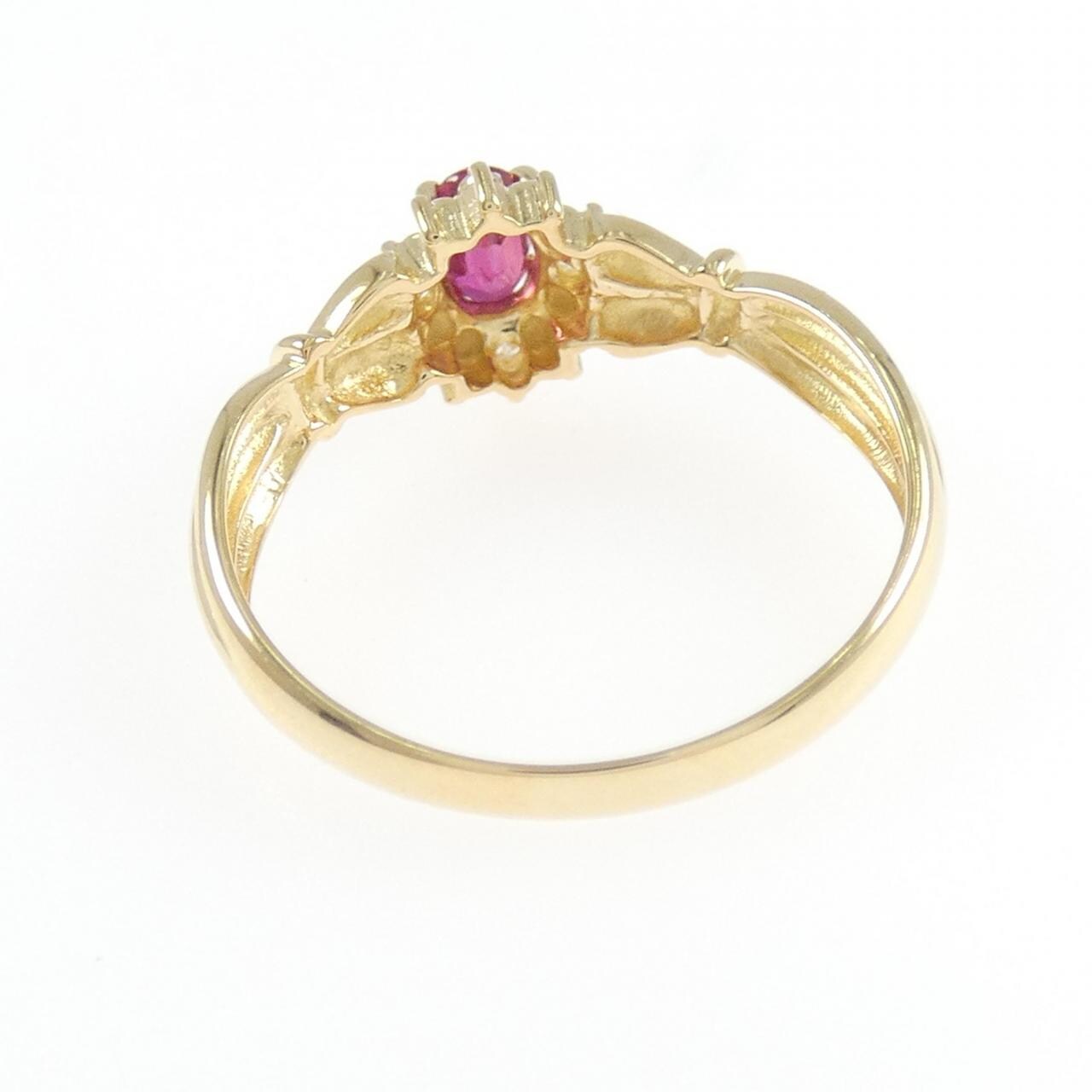 K18YG ルビー リング