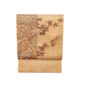 【未使用品】夏袋帯　紬透かしすくい織