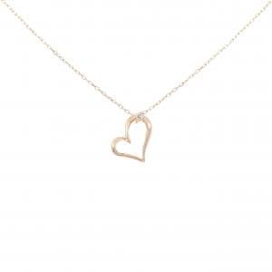 K10PG ハート ダイヤモンド ネックレス 0.01CT