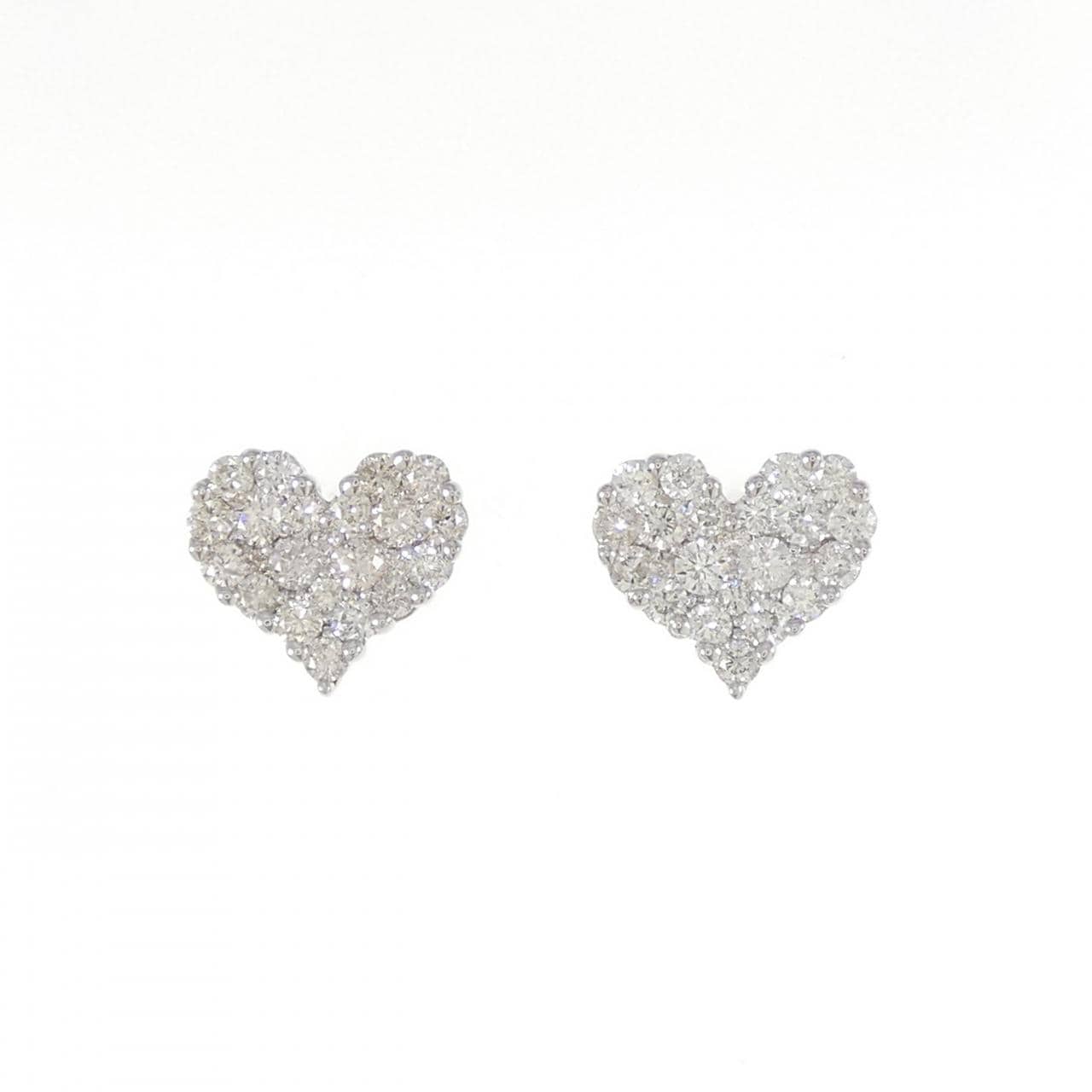K18WG ダイヤモンド ピアス 1.00CT