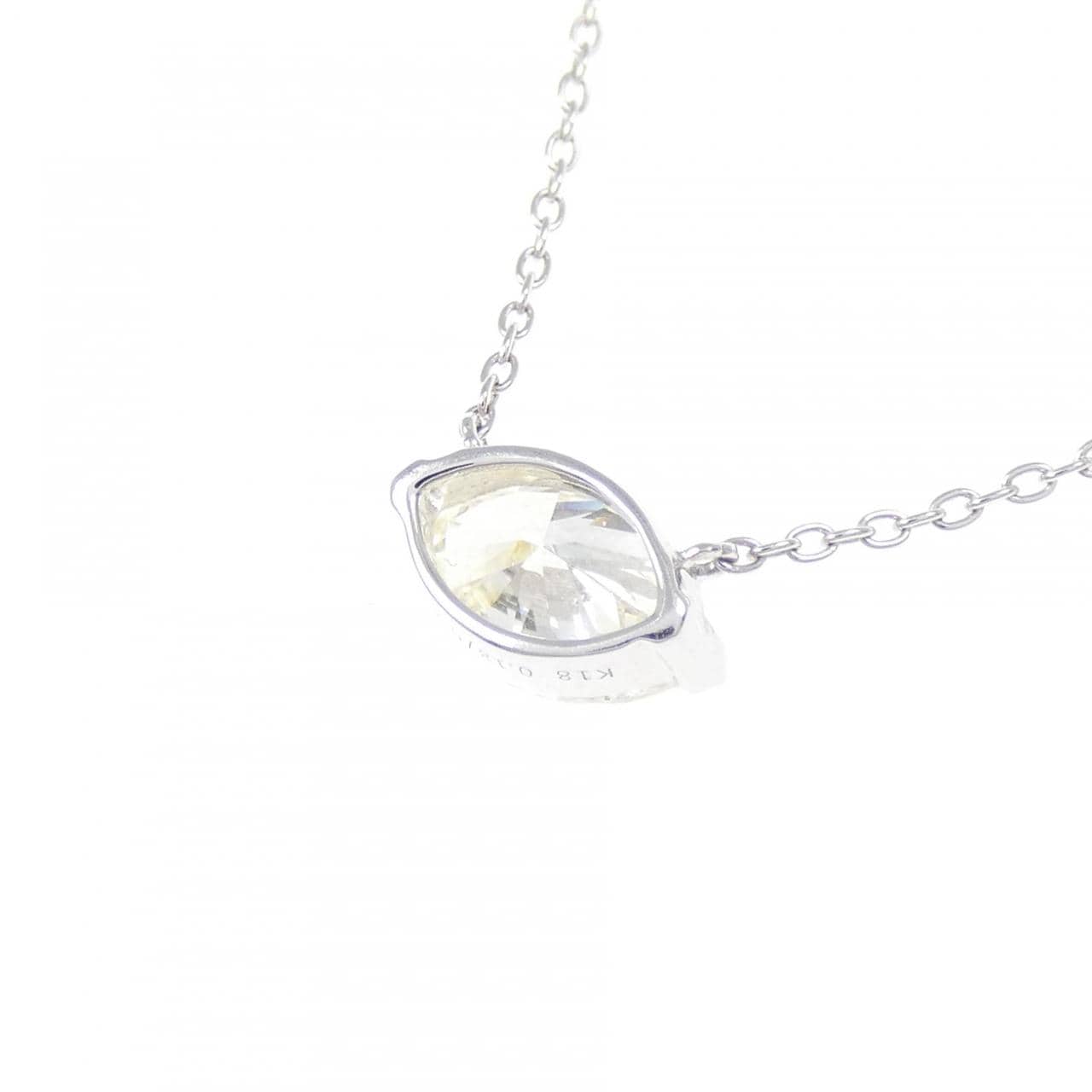 【新品】K18WG ダイヤモンド ネックレス 0.89CT