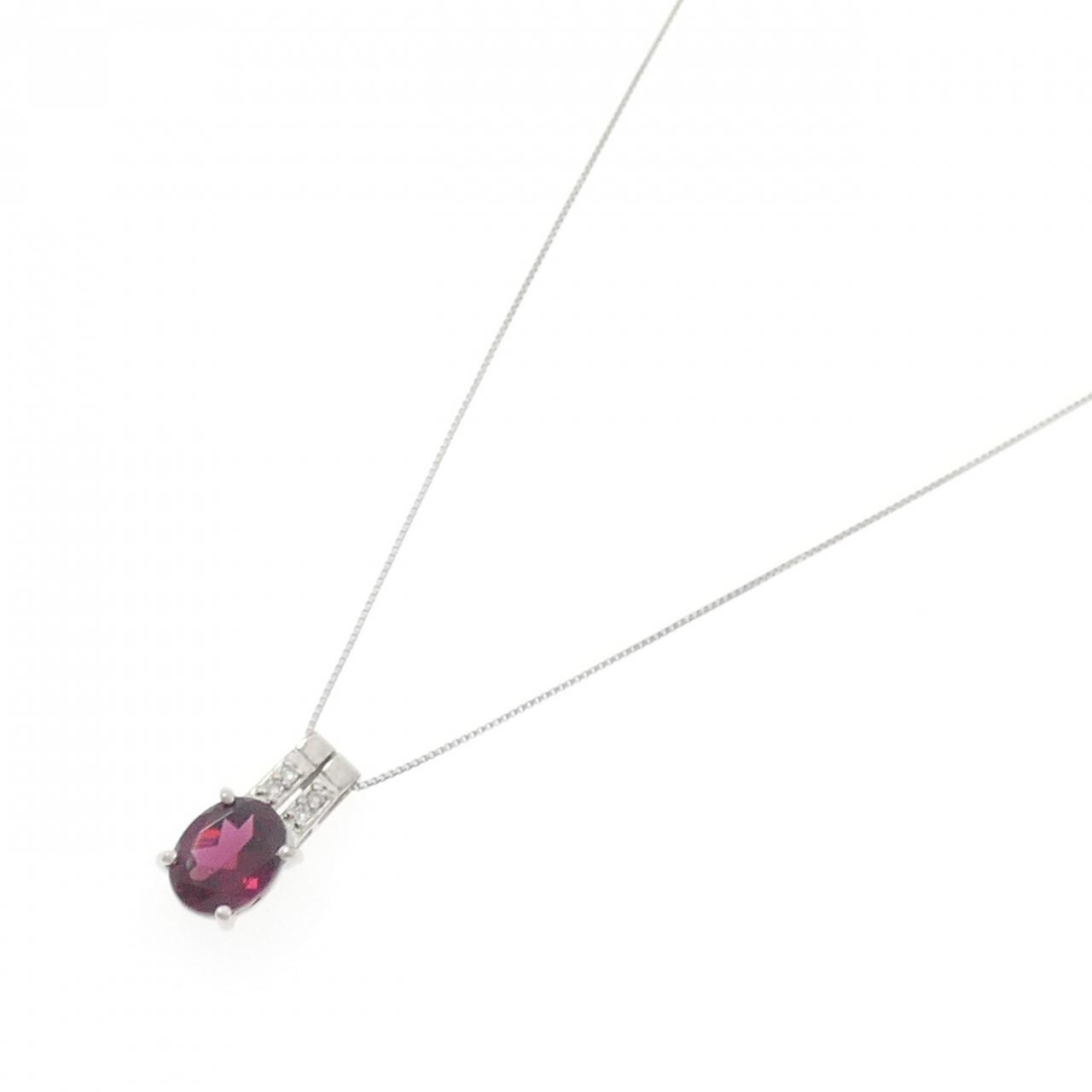 PT1000/PT850 ガーネット ネックレス 2.32CT