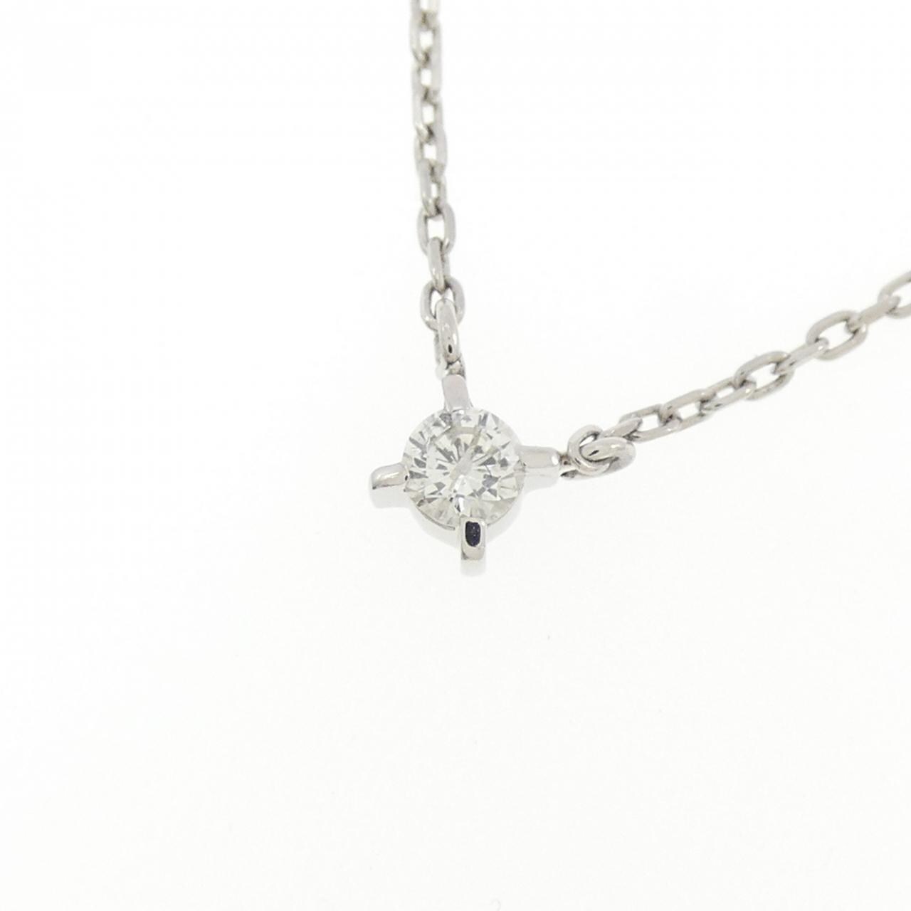 PT850 ソリティア ダイヤモンド ネックレス 0.11CT