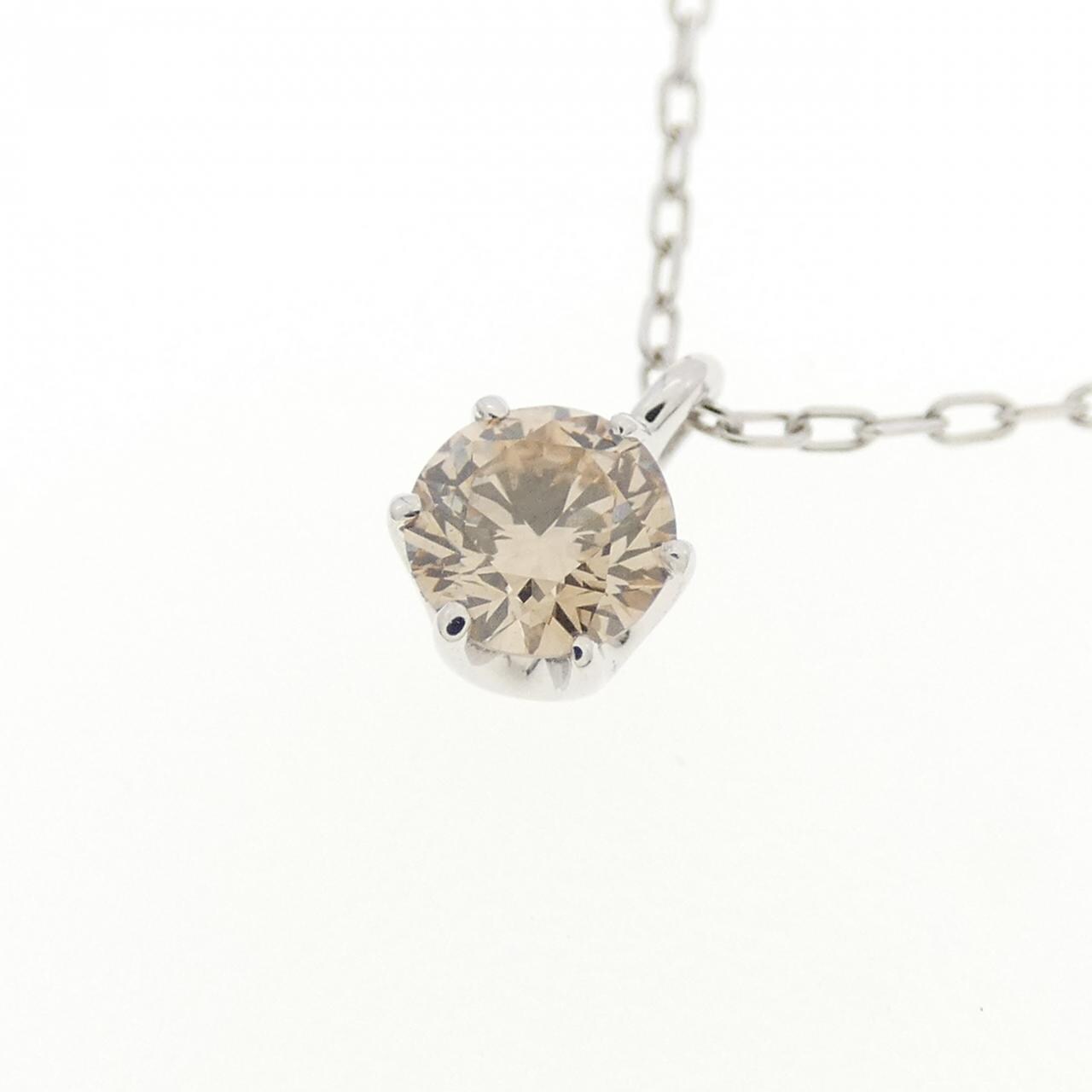 K18WG ソリティア ダイヤモンド ネックレス 0.20CT