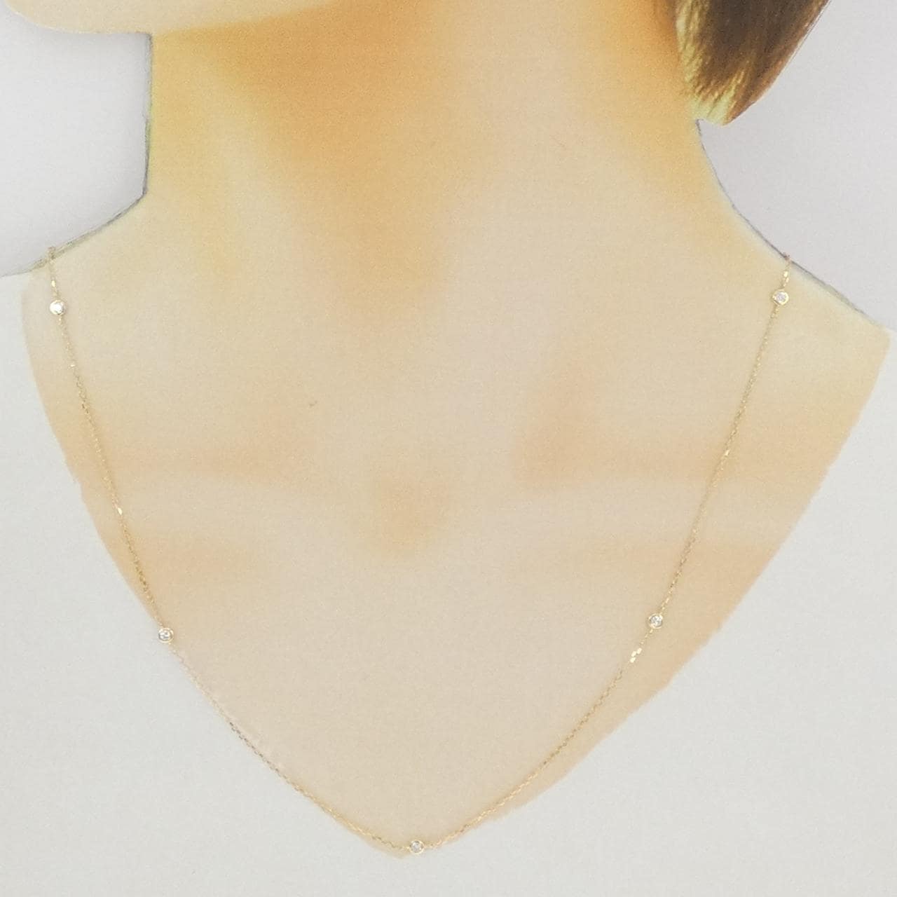 K18YG ダイヤモンド ネックレス 0.16CT