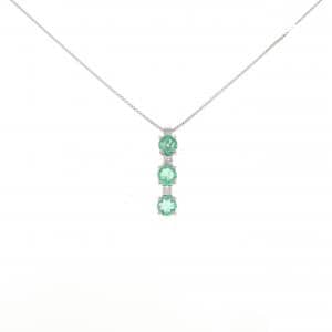 K18WG エメラルド ネックレス 0.37CT