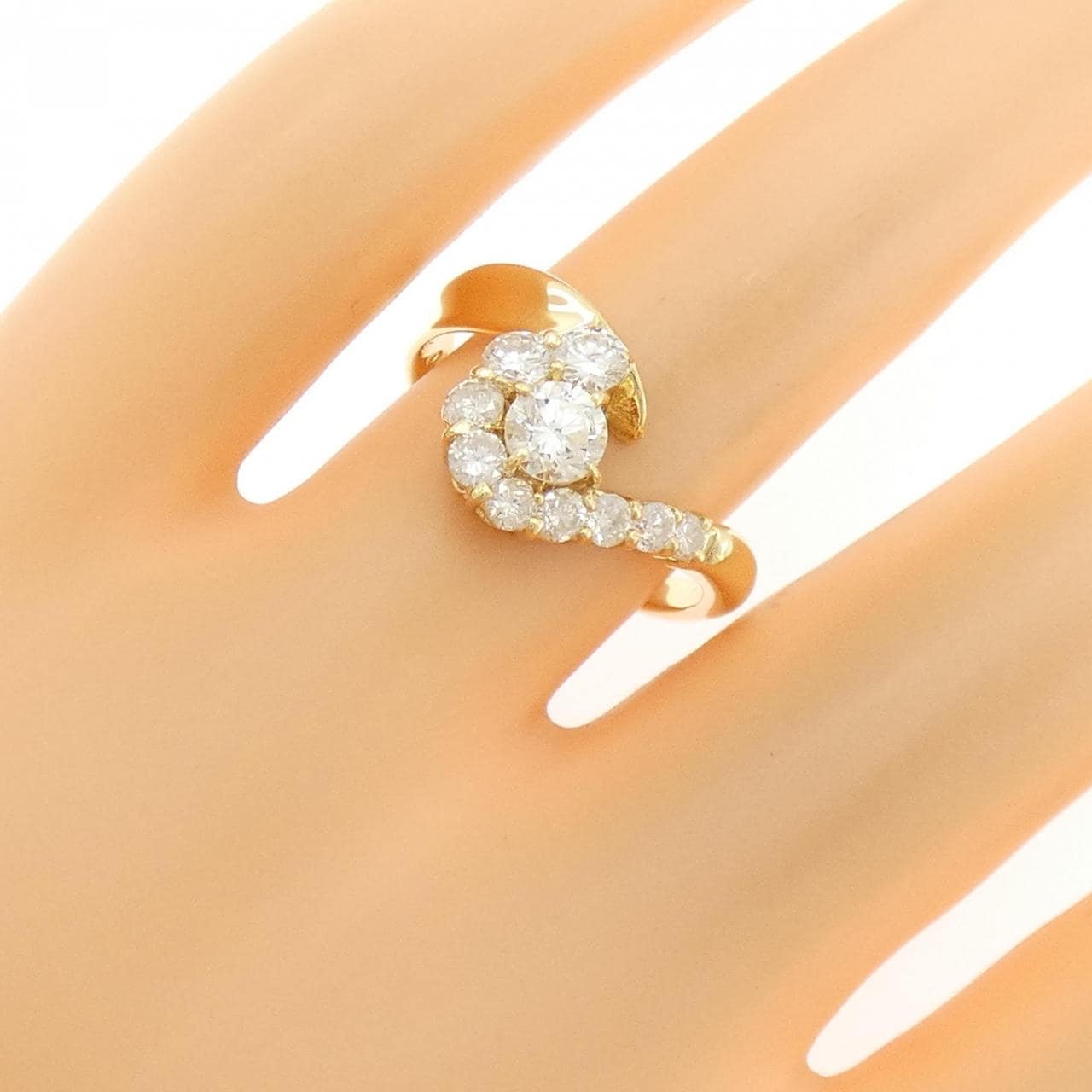 K18YG ダイヤモンド リング 0.36CT