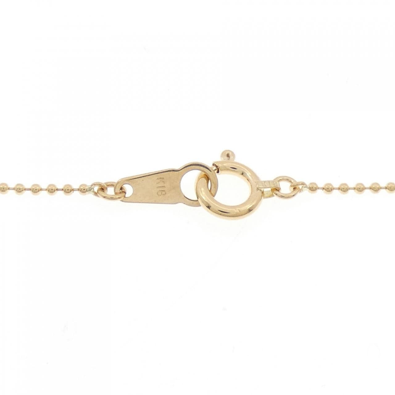 K18YG ハート パヴェ ダイヤモンド ネックレス 0.50CT