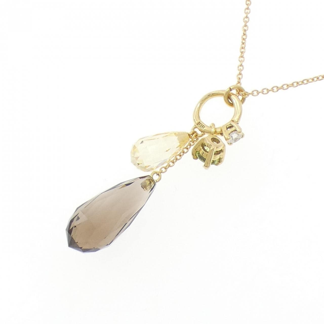 K18YG カラーストーン ネックレス