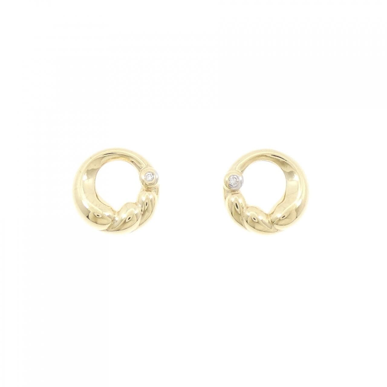 750YG ダイヤモンド ピアス 0.02CT