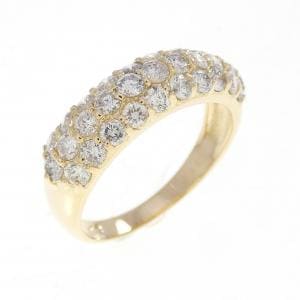 K18YG パヴェ ダイヤモンド リング 1.02CT