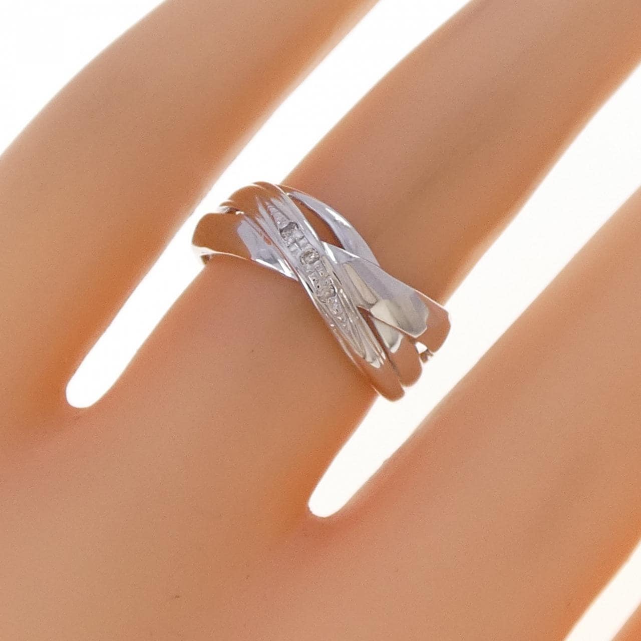 K10WG ダイヤモンド リング 0.02CT