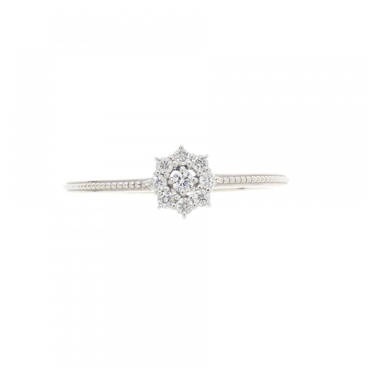 PT950 フラワー ダイヤモンド リング 0.08CT