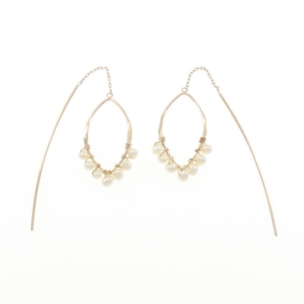 アガット 淡水パール ピアス