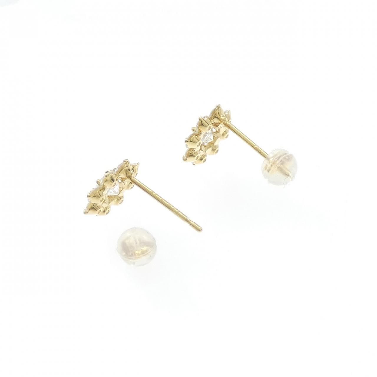 【新品】K18YG ダイヤモンド ピアス 0.314CT 0.302CT F SI1 Good