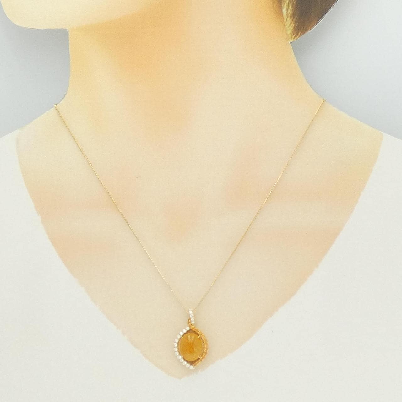 K18YG ヒスイ ネックレス 5.19CT