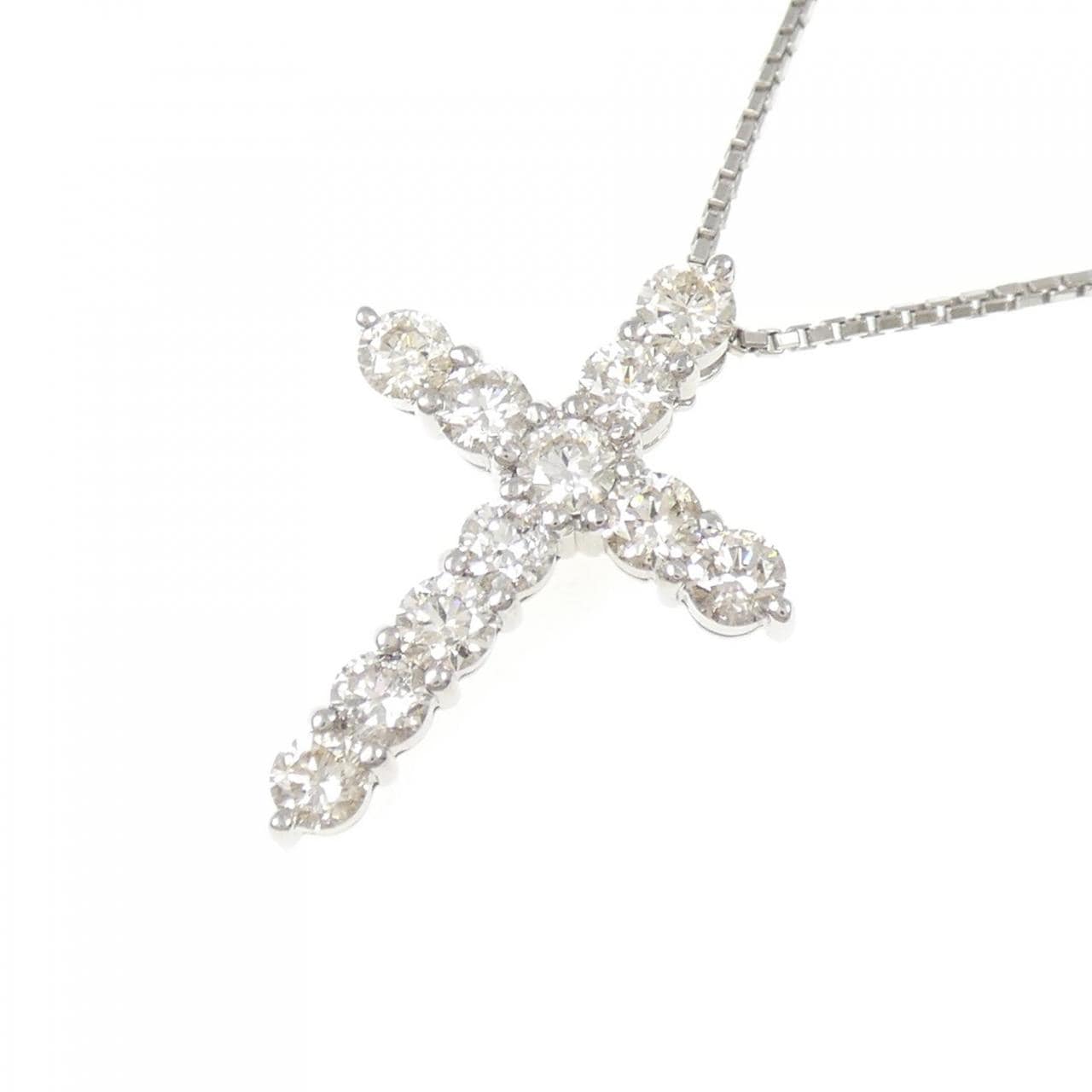 PT900/PT850 クロス ダイヤモンド ネックレス 2.00CT