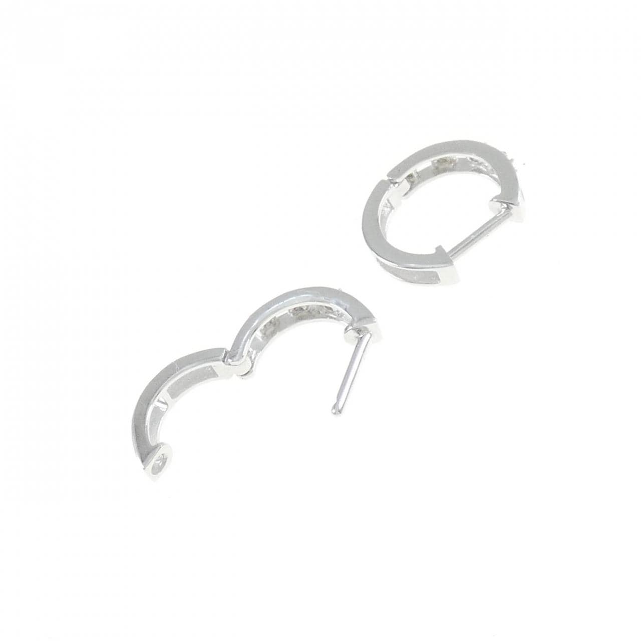 K14WG ダイヤモンド ピアス 0.06CT