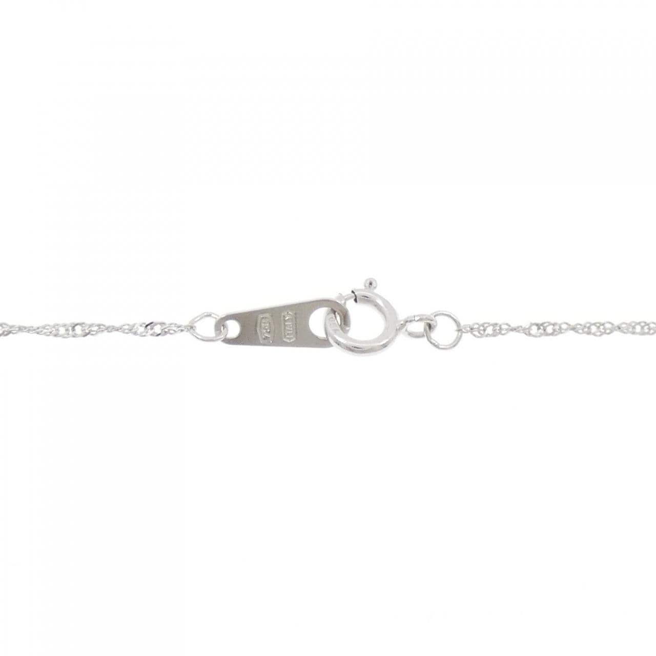 K18WG/750WG ダイヤモンド ネックレス 0.05CT