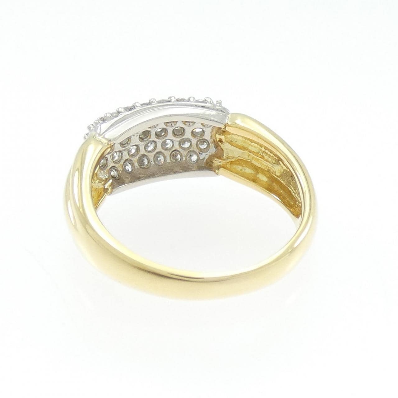 K18YG/PT900 パヴェ ダイヤモンド リング 0.50CT