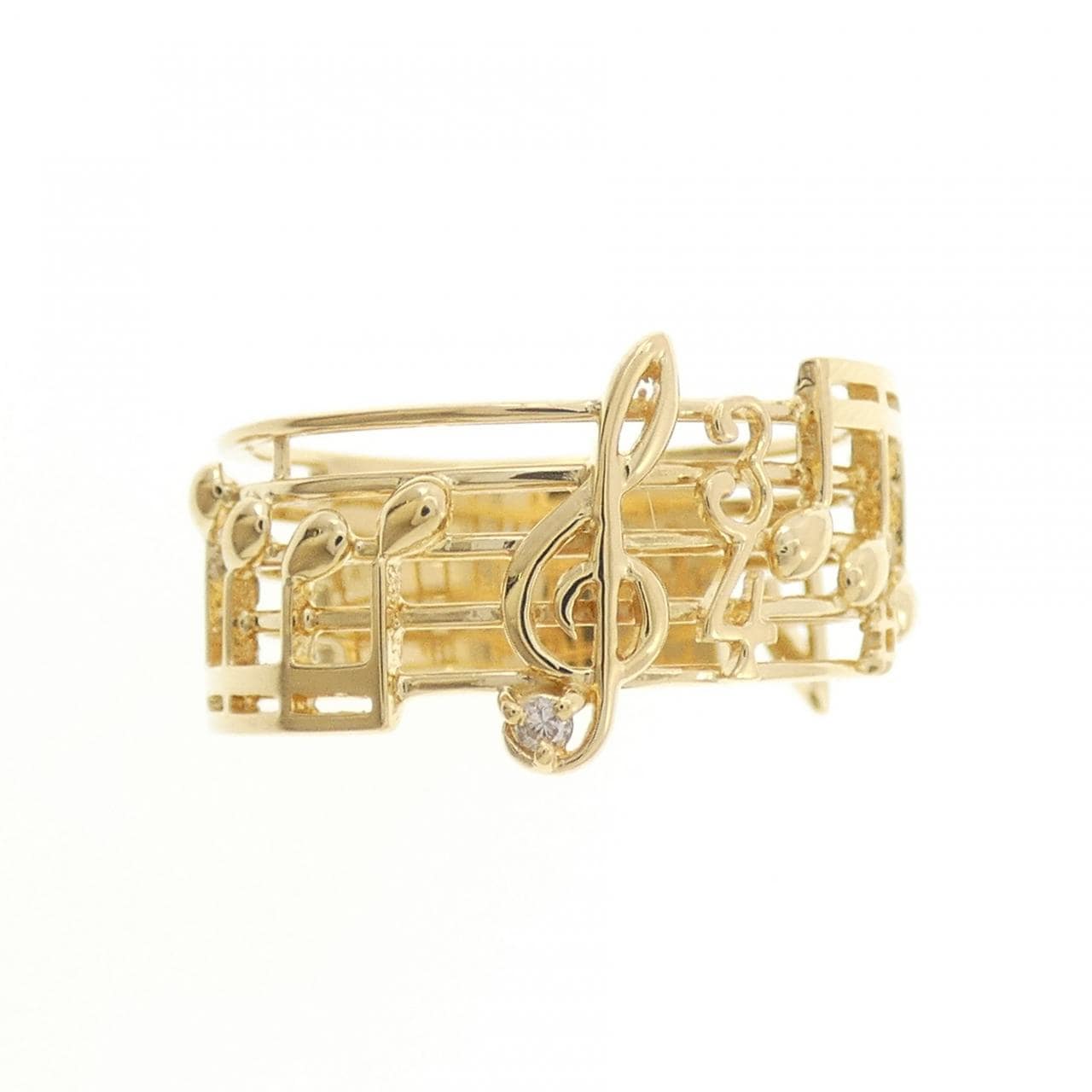 K18YG オンプ ダイヤモンド リング 0.02CT