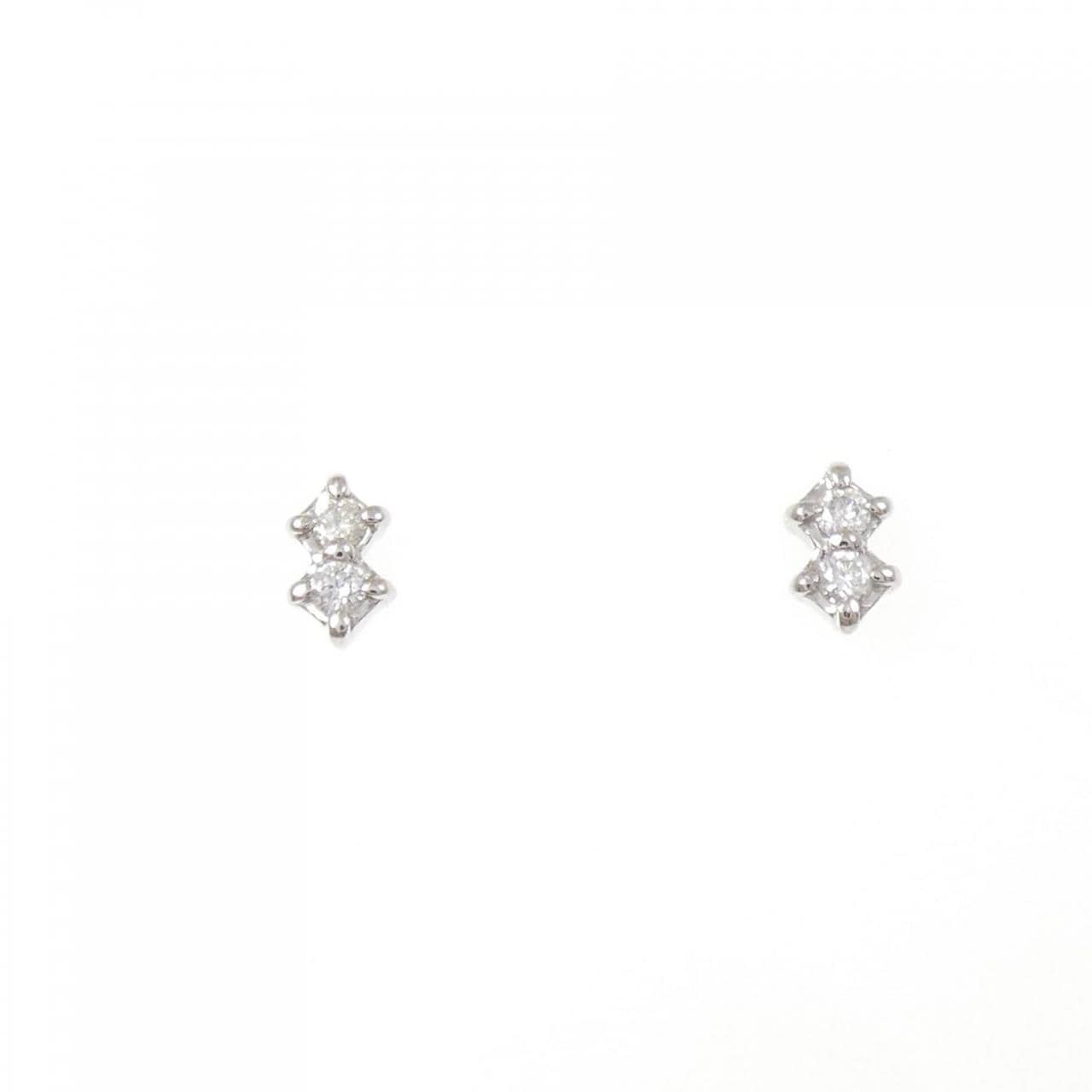 PT900 ダイヤモンド ピアス 0.08CT