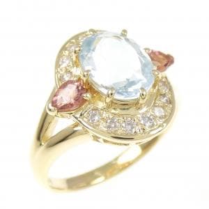 K18YG カラーストーン リング