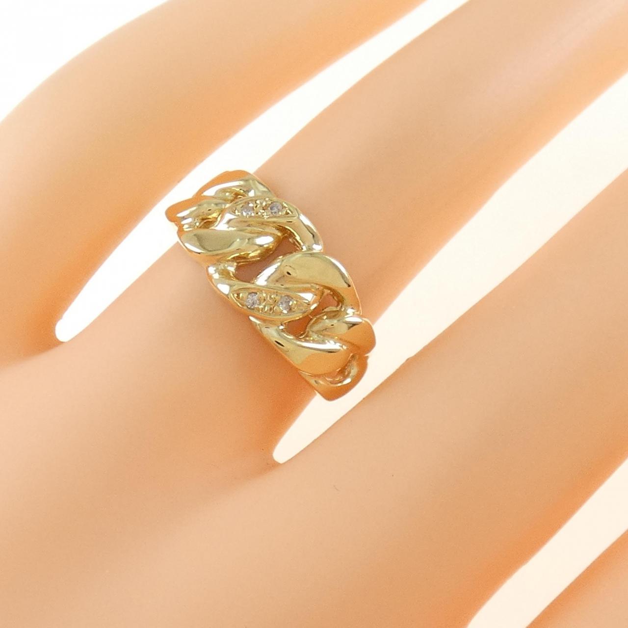 K18YG ダイヤモンド リング 0.02CT