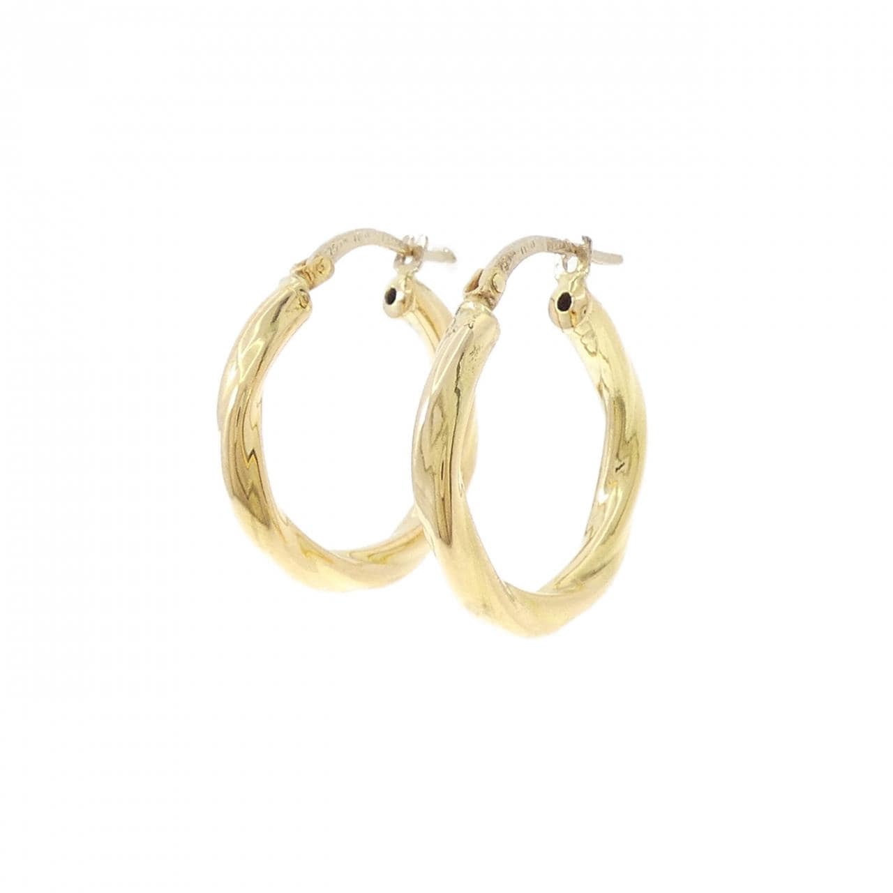 750YG hoop earrings