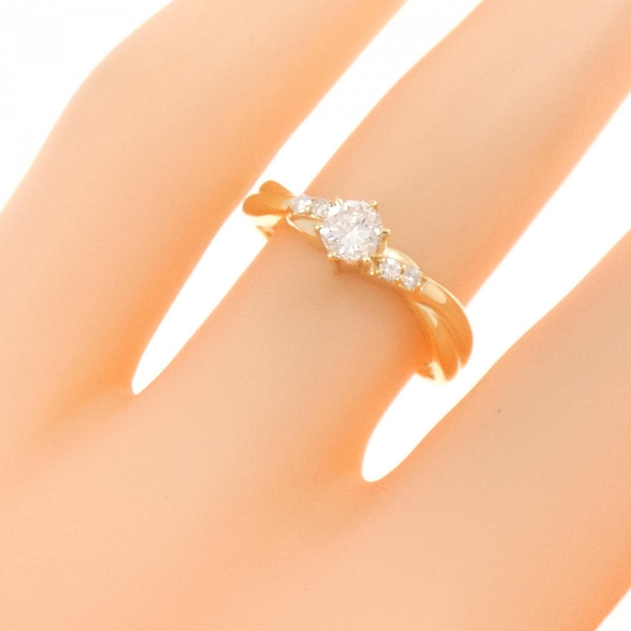 K18YG ダイヤモンド リング 0.28CT