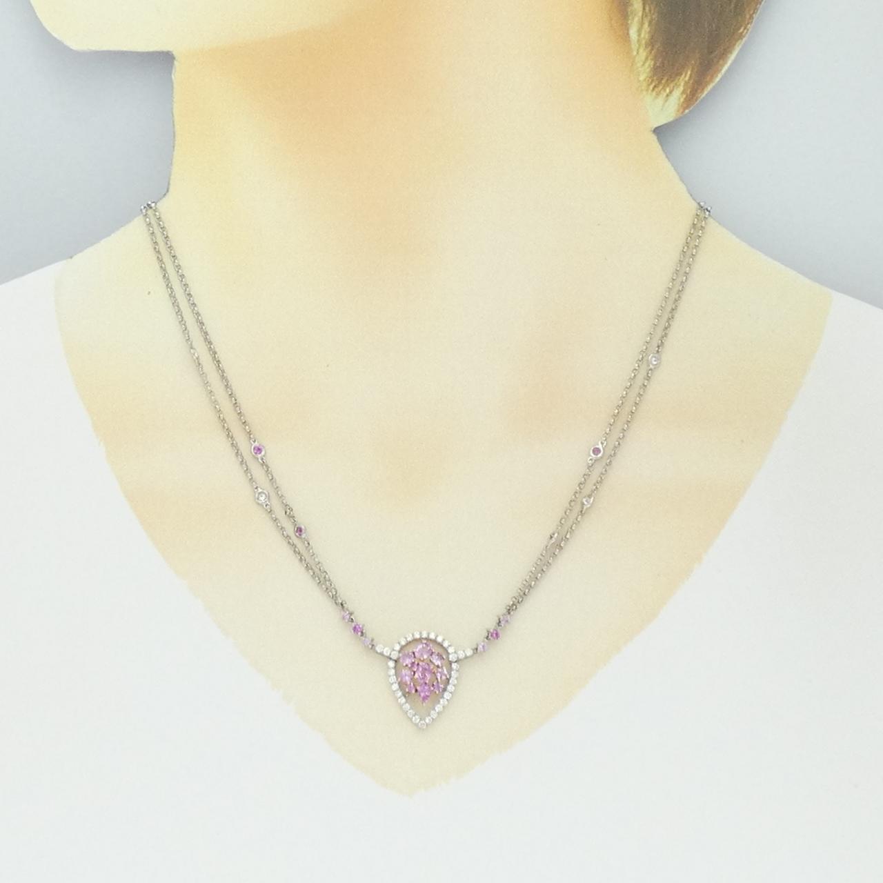 750WG/750PG サファイヤ ネックレス 1.49CT