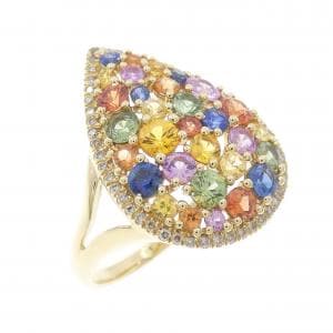 K18YG サファイヤ リング 1.85CT