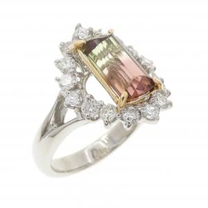 PT900/K18YG トルマリン リング 1.87CT