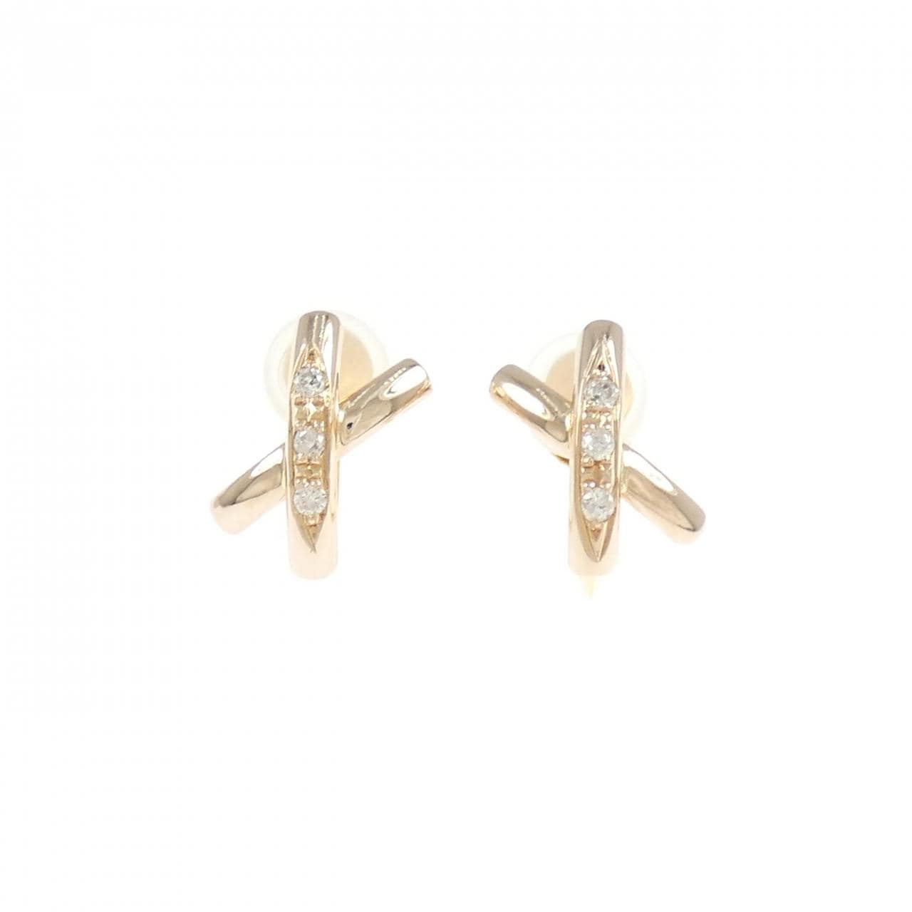 K18PG/K18YG ダイヤモンド イヤリング 0.06CT
