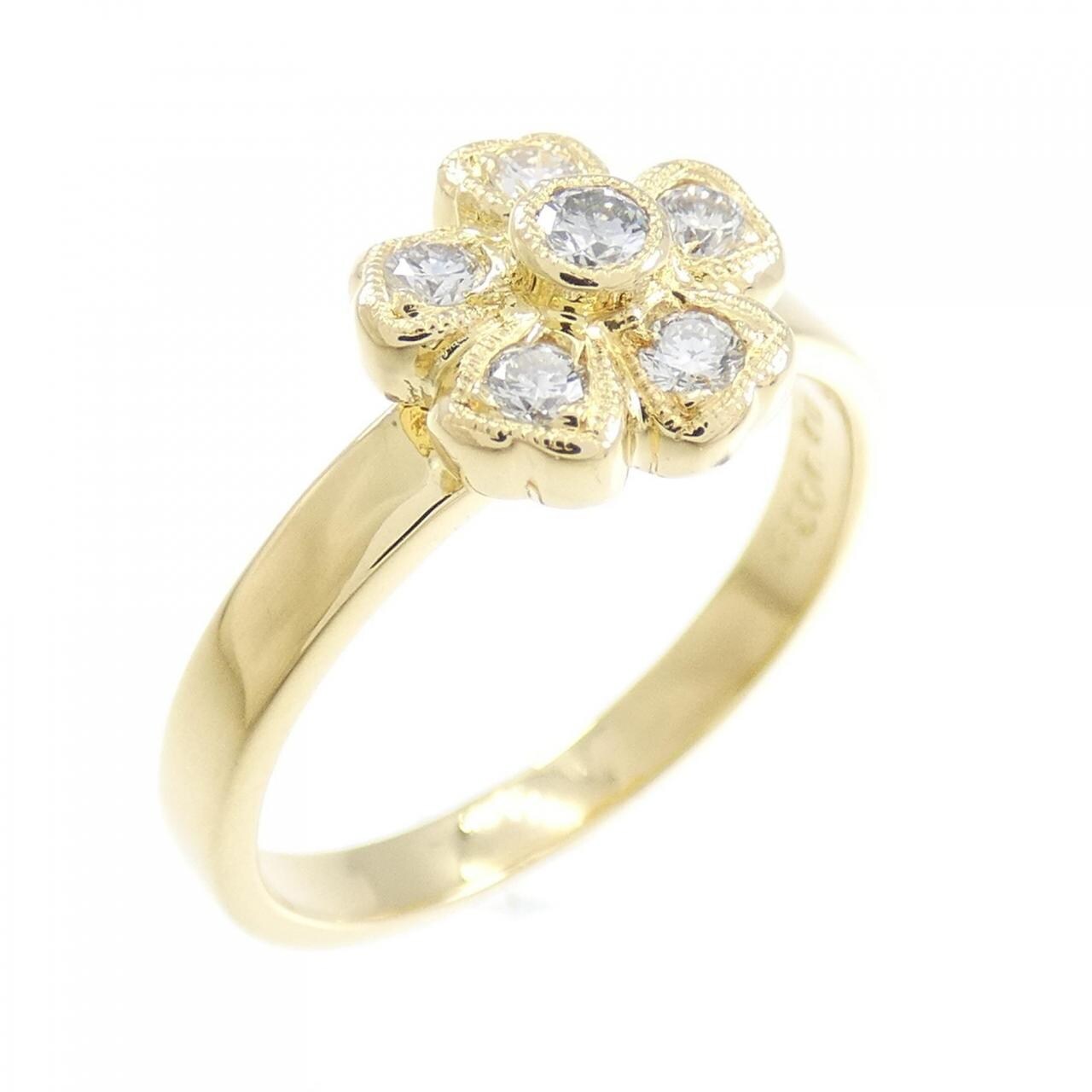 コメ兵｜K18YG フラワー ダイヤモンド リング 0.38CT｜ジュエリー