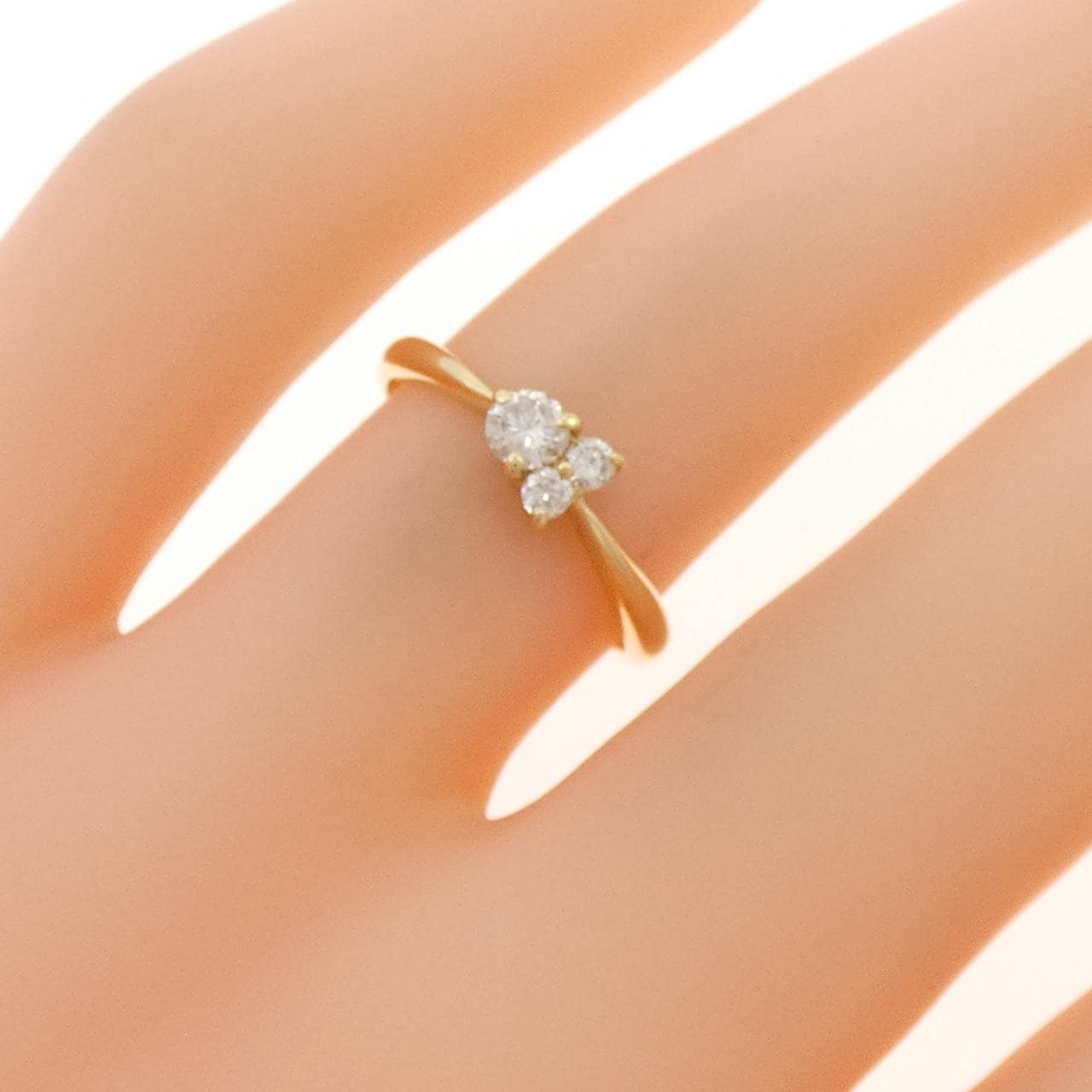 K18YG ダイヤモンド リング 0.21CT