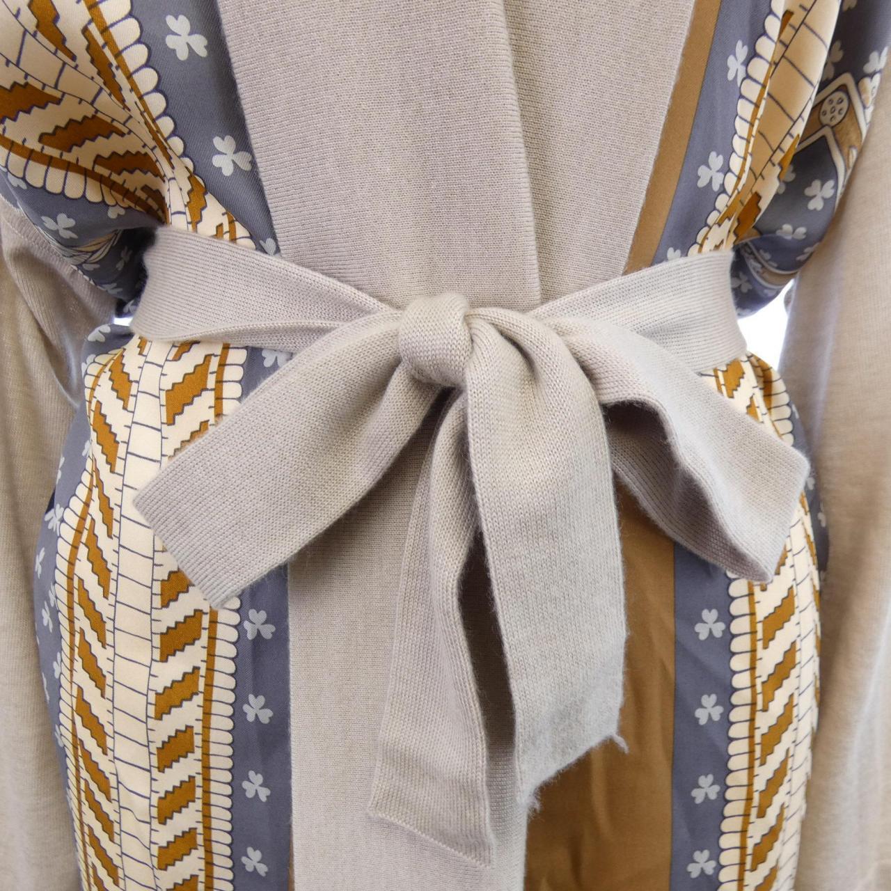 エルメス HERMES ツイルレーヌ ロングカーディガン