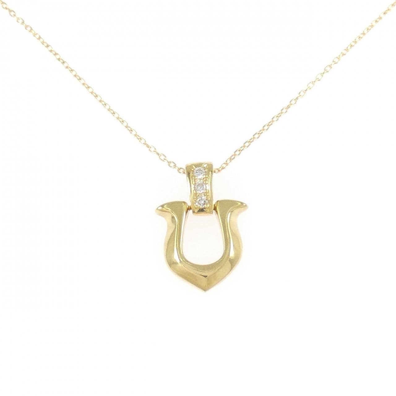 K18YG ダイヤモンド ネックレス 0.03CT