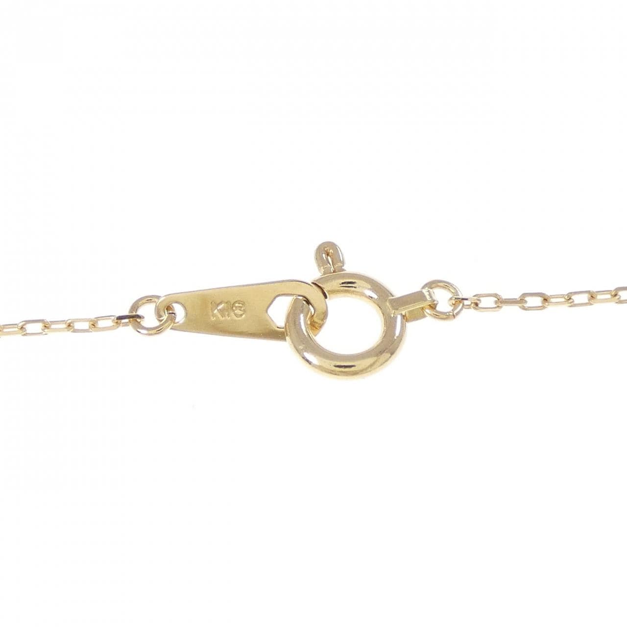 K18YG フラワー×バタフライ ルビー ネックレス 0.21CT