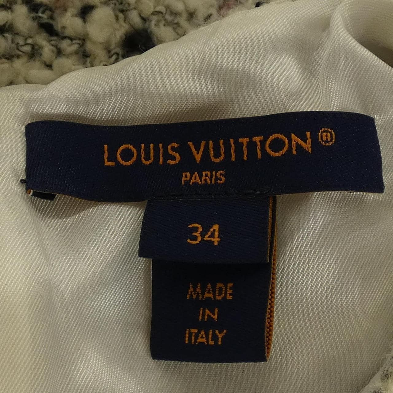 ルイヴィトン LOUIS VUITTON ブークレットツイードAラインドレス FRDS52MCL ワンピース
