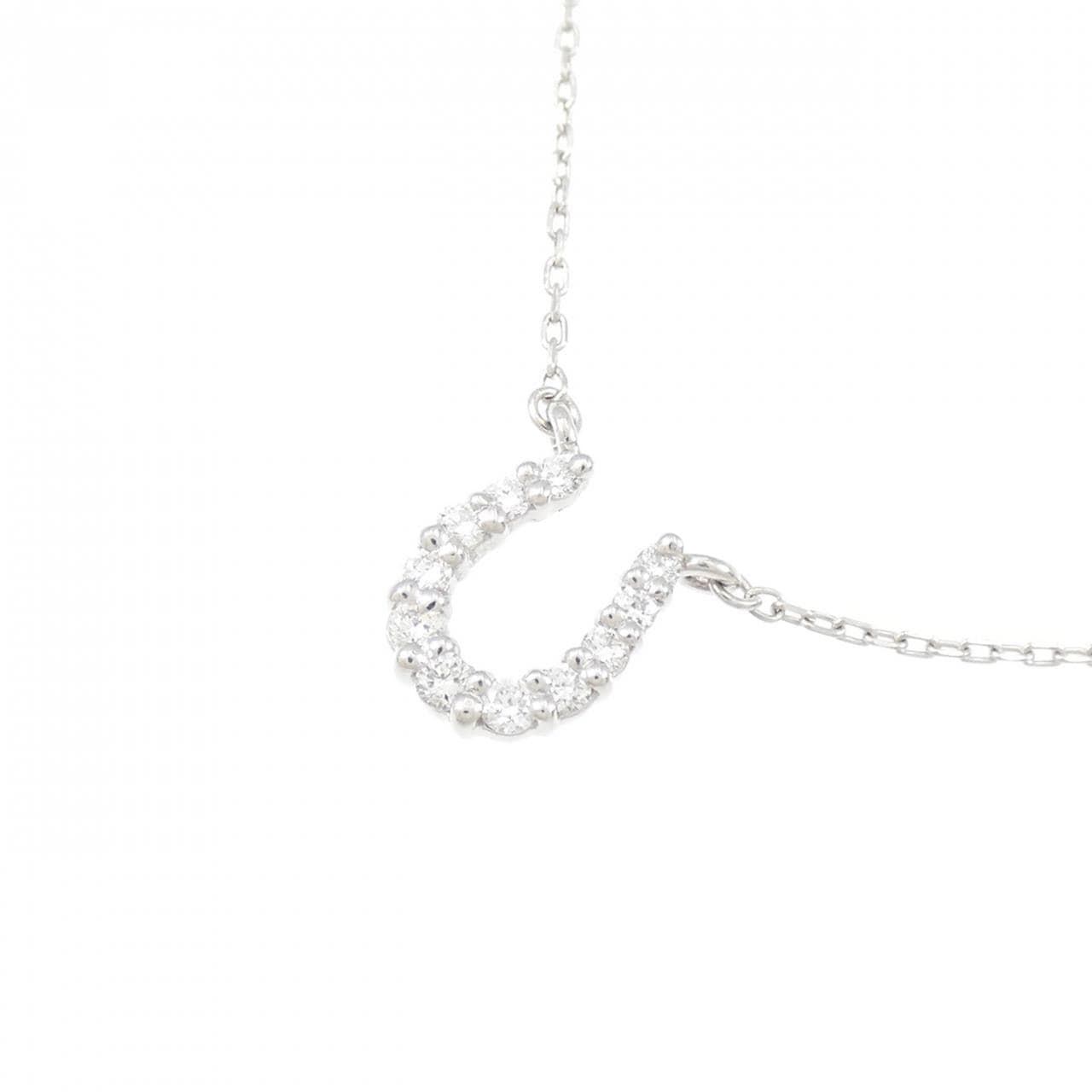 PT Horseshoe Diamond Necklace 0.08CT