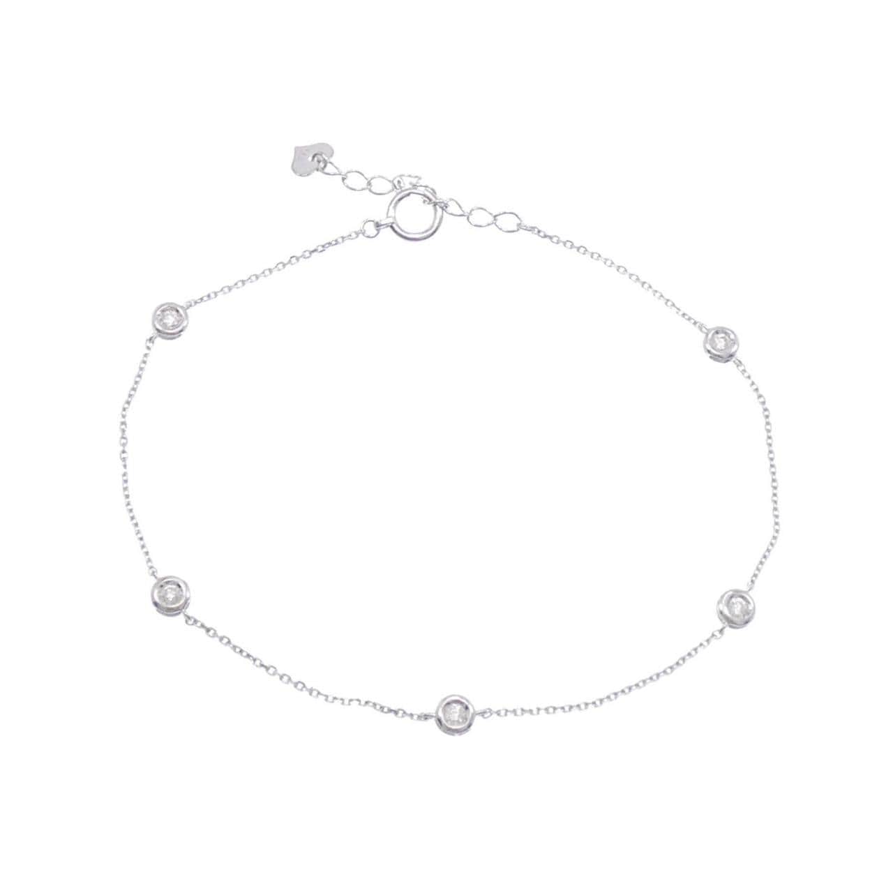K18WG Diamond bracelet 0.12CT