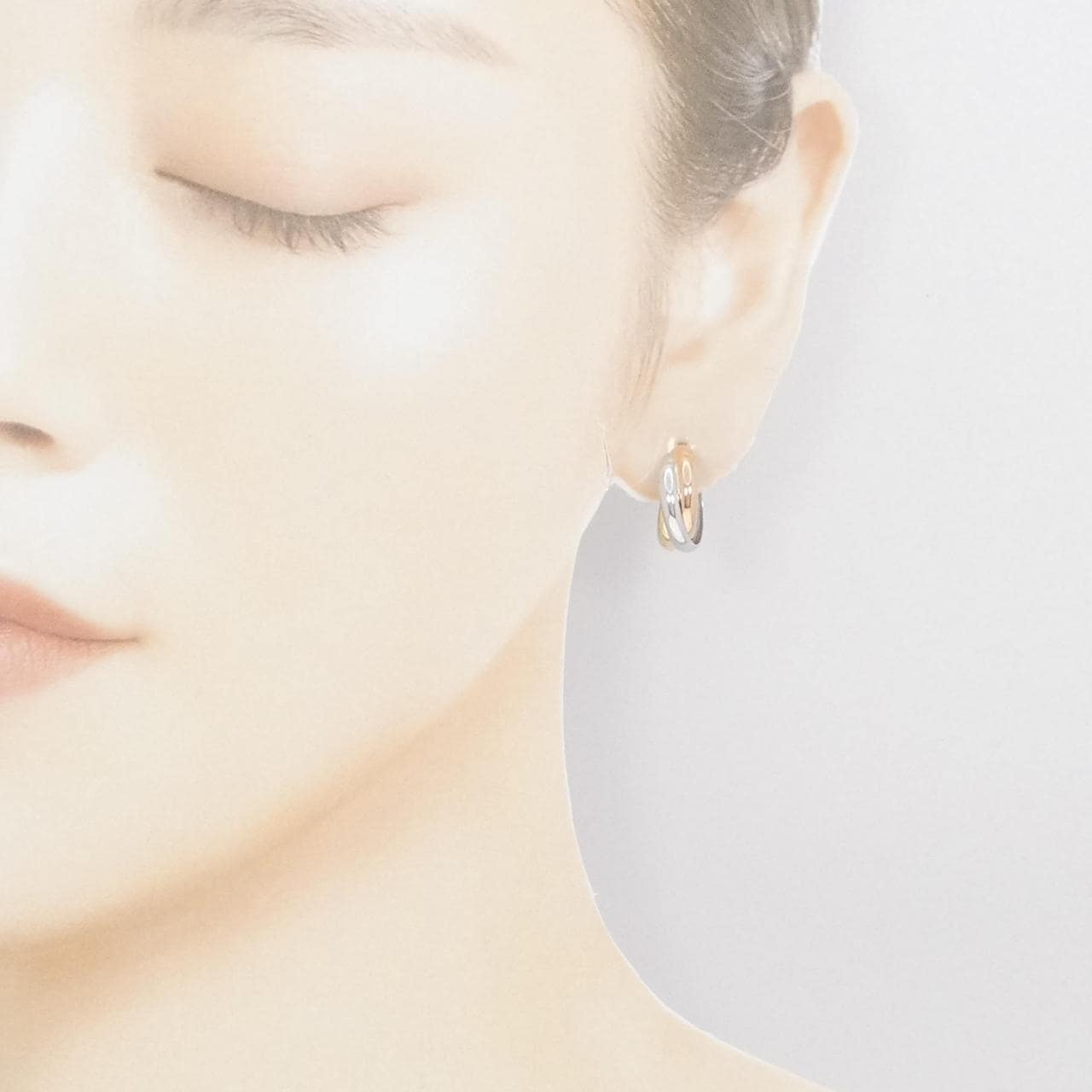 K18 three color earrings