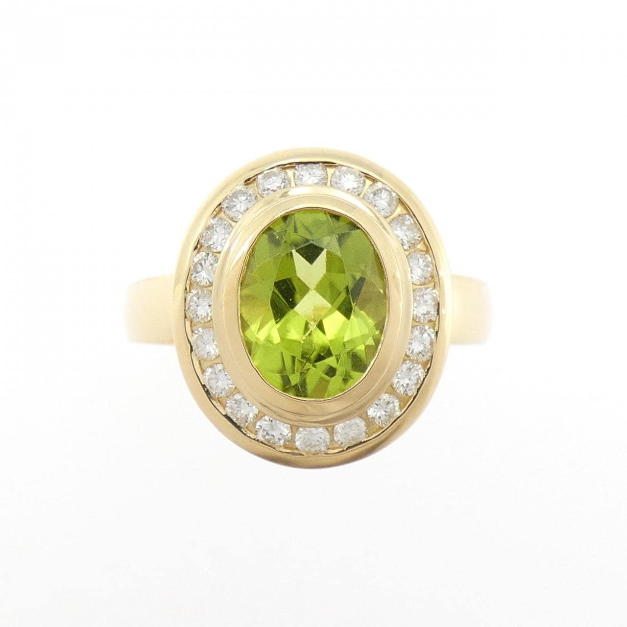 750YG橄榄石戒指